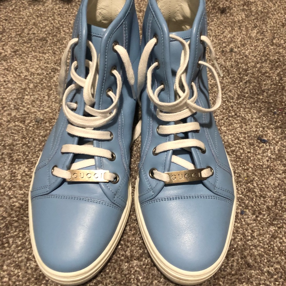 Authentic Gucci blue sneakers
